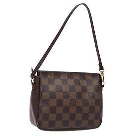 LOUIS VUITTON Pochette per il Trucco Damier Ebene N51982 LV Auth 136912