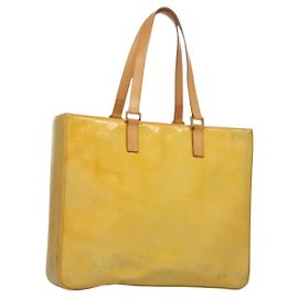 LOUIS VUITTON Monogram Vernis Columbus Tote Bag Grau M91028 LV Auth sw1346