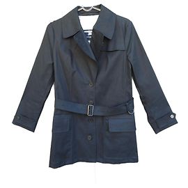 Gabardina corta Burberry London negra de algodón
