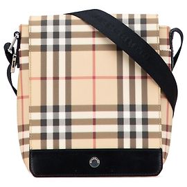 Burberry Braune House Check Canvas Umhängetasche