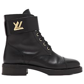 LV Twist Wonderland Ranger Stiefel aus schwarzem Leder von Louis Vuitton