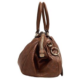Gucci Sukey Medium Boston Bag in Brown Leather