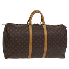 LOUIS VUITTON Bolsa Boston Monogram Keepall 55 M41424 LV Auth 136102