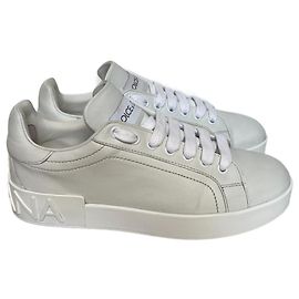 Dolce & Gabbana Portofino Leder Sneaker weiß