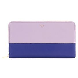 Céline CELINE - Cartera grande Celine de cuero liso en morado y azul