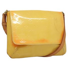 LOUIS VUITTON Borsa Thompson Street Monogram Vernis Gialla M91071 LV Auth BA4453