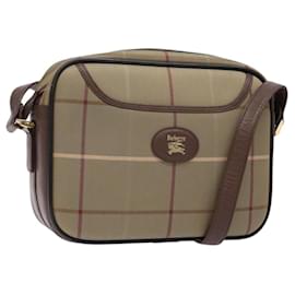 Autre Marque Borsa a Spalla Burberrys Nova Check in Tela Khaki Oro Auth BA4398