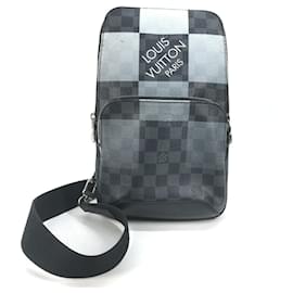 Louis Vuitton N40403 Damier Graphite Giant Avenue Slingback Crossbody Shoulder Bag