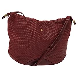 BALLY Borsa a Spalla in Pelle Rossa Dorata Auth 129654 - Bally