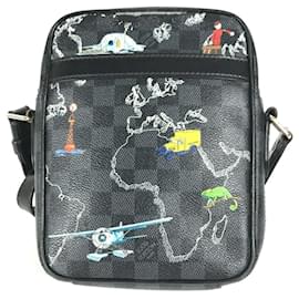 Borsa a Spalla Louis Vuitton Damier Graphite Map Danube PM NM