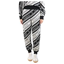 Pantalones de punto jacquard negro con estampado de cadena - talla S - Givenchy