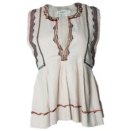 Isabel Marant Etoile Isabel Marant Étoile, top beige bordado