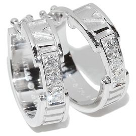 Tiffany & Co Tiffany Atlas Ohrringe aus 750er Weißgold mit Diamanten