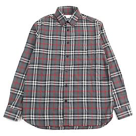 Camicia in flanella a quadri sfocati ricamata in cotone Burberry London 8057292