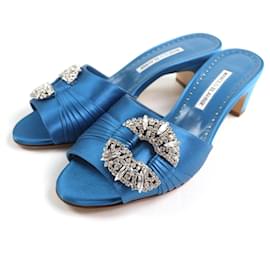 Sandali in satin Prinap 50 di Manolo Blahnik