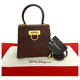 Borsa 2way in pelle di lucertola Salvatore Ferragamo