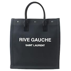 Sac fourre-tout en toile et cuir Saint Laurent Paris Rive Gauche N/S - Yves Saint Laurent