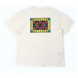Camiseta de algodón con parche de logo Moncler Genius 2 y estampado gráfico de cuadrícula