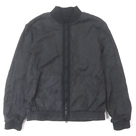 Louis Vuitton Monogram Cotton Nylon Reversible Double Zip-Up Bomber Jacket