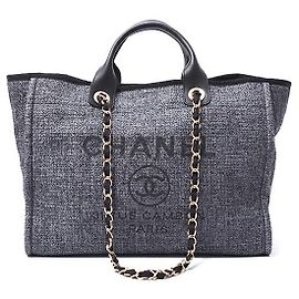 Chanel Deauville Raffia 2way Tote Bag