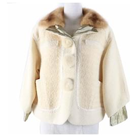 Giacca in Lana Seta e Visone Louis Vuitton