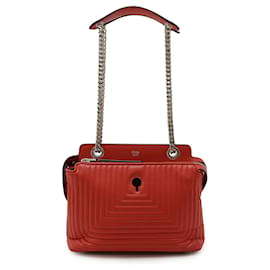 Bolso de hombro 2 en 1 de cuero Fendi Dotcom Click