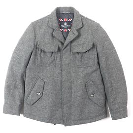 Autre Marque Chaqueta de plumas de lana y cuero sintético Aquascutum