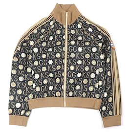 Chaqueta de chándal de poliéster y algodón con logo de Gucci Ken Scott en toda la superficie