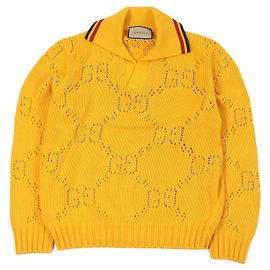 Pull en coton perforé GG Webline de Gucci