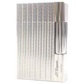 Dupont Gatsby Herringbone Pattern Silver Lighter - Autre Marque