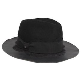 Cappello nero in lana e pelle The Kooples