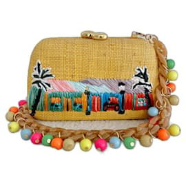 Autre Marque Clutch ricamato Serpui