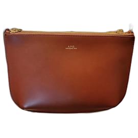 Apc Borsa Sarah in Pelle Liscia Nocciola Marrone