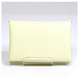 Monedero de cuero Epsom de Hermès en Amarillo