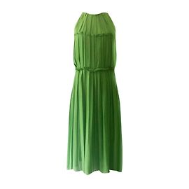 Vestido plisado verde Bottega Veneta