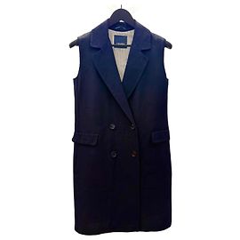 Max Mara S'Max Mara Vestido Chaleco Azul Marino