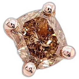 Autre Marque Anello solitario in oro rosa con diamante a cuscino 1,02 ct
