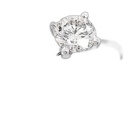 Autre Marque Anello solitario in oro bianco e diamante 1,02 ct