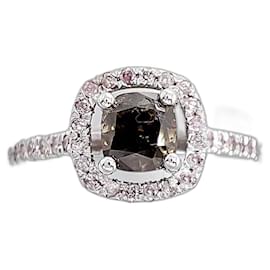 Autre Marque Anello in oro bianco con diamanti da 1,34 ct