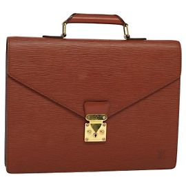 LOUIS VUITTON Cartella Consulente Epi Marrone M54423 LV Auth BA4562