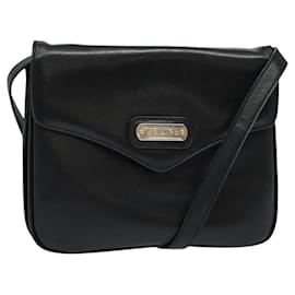 Céline Borsa a Spalla CELINE in Pelle Nera Oro Auth 139445