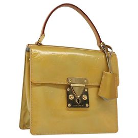 LOUIS VUITTON Borsa a mano Spring Street Monogram Vernis Grigio M91029 LV Auth 136364
