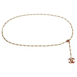 Chanel 2006 Sautoir Gürtel T80 oder M Emaille Kristall CC Kettenhalskette US29
