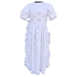 Vestido longo em bordado inglês de Simone Rocha para H&M
