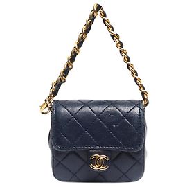 Chanel Navy mini bag charm