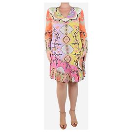 Etro Abito mini multicolore floreale e paisley - taglia UK 14