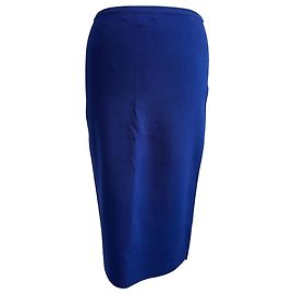 Gonna a matita midi in viscosa blu di Diane Von Furstenberg