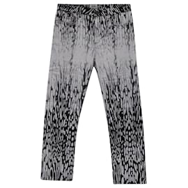 Jeans rectos impresos de Acne Studios en algodón negro y blanco