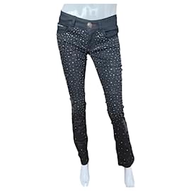 Philipp Plein Texas Rock black straight cut jeans