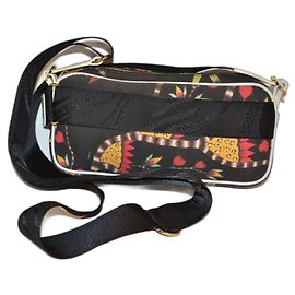 Borsa a tracolla Roberto Cavalli Freedom in pelle e tela